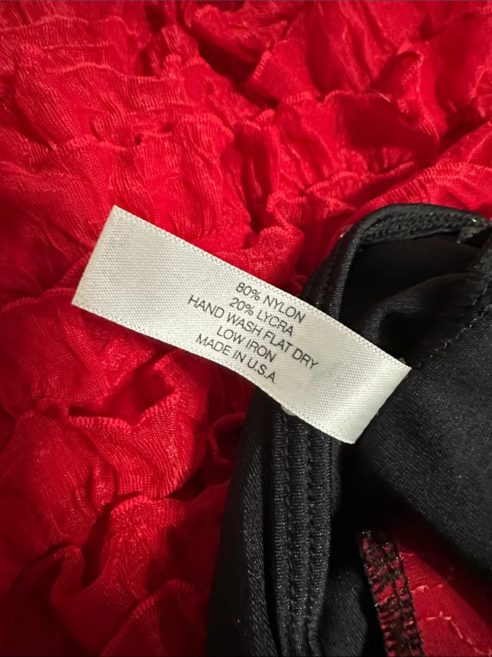 Competition Dance Red & Black Sequin & Ruffle Dance Costume youth large (YL)